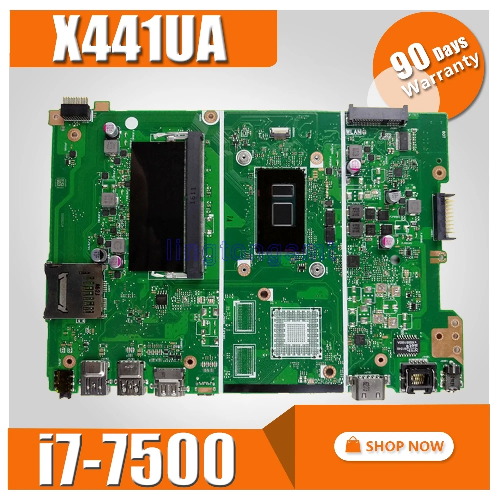 X441UA материнская плата с 4G RAM i7 7500 для For Asus X441UV X441U F441U A441U X441UR ноутбука тест 100%