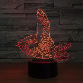 

Turtle 3d Small Night Light Usb Creative Gift Led Colorful Touch Remote Decorative 3d Lamp Kids Room Led Kids Lights Lamps