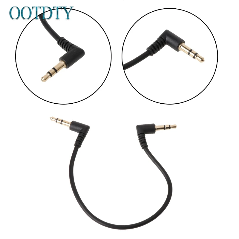 90 Degree Right Angled 3.5mm Jack Male To Male Stereo Audio Cable For Car AUX 90 Degree Right Angled 3.5mm Jack Male To Male Stereo Audio Cable For Car AUX