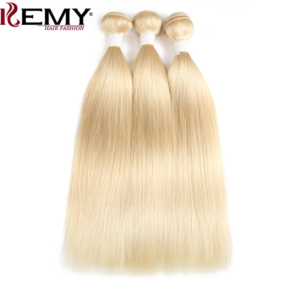 Omber Blonde 1B/613# бразильские прямые человеческие волосы, пучок 2 или 3 шт kemy Hair 8 до 26 дюймов Remy человеческие волосы для наращивания - Цвет волос: #613