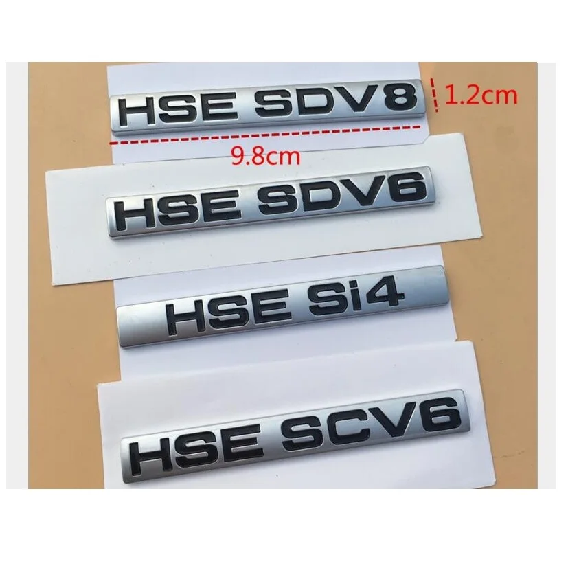 Буквы багажника HSE SDV8 SDV6 Si4 SCV6 Роскошные суперзаряженные эмблемы автобиографии