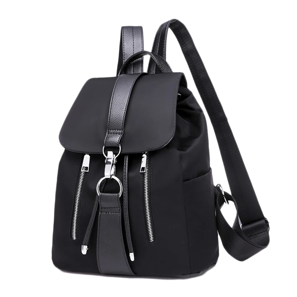 Женский рюкзак, школьные сумки для девочек-подростков, нейлоновый замок на молнии, дизайн, черный Femme Mochila, женский рюкзак, модный рюкзак