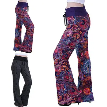 

Women Cotton Pants Wide Leg Casual Medium Waist Loose Elastic Waist Lounge Bottoms Casual, Home Elastic Waist