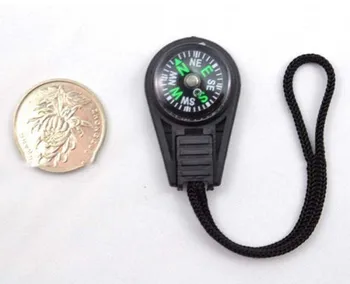 

New Arrival 1PC Mini Hanging Ring Hand Compass For Camping Cheap Portable Hiking Tools Plastic Rope Sling Compass with Lanyard