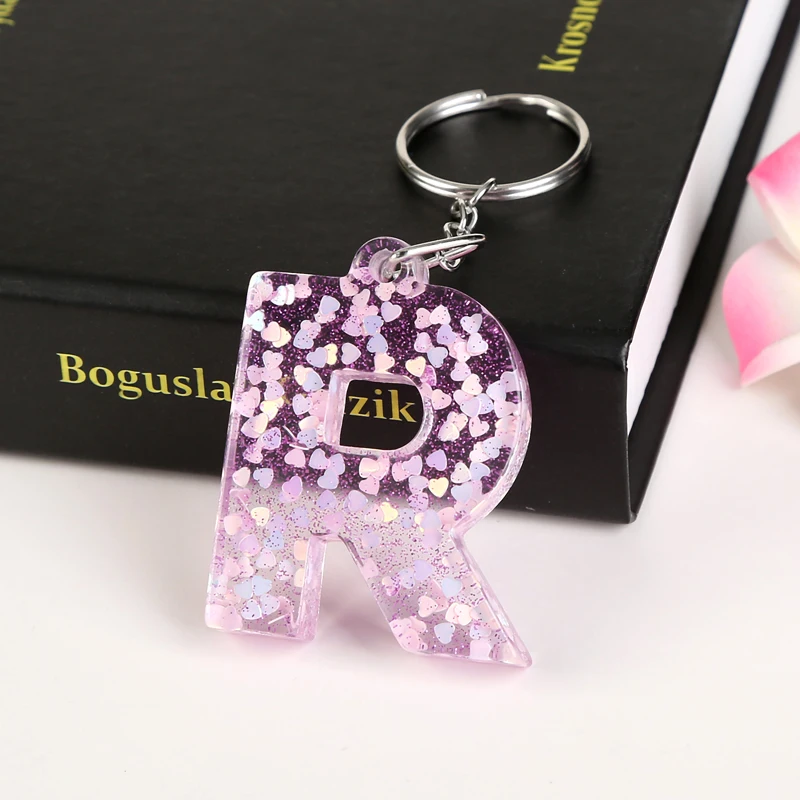 sign letter keychain English English word KEYRING 1PC Keychain Letter 26