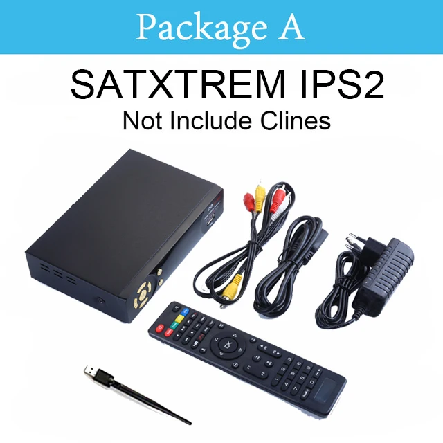 Satxtrem IPS2 Plus IP tv спутниковый ресивер DVB-S2 Full HD 1080p с USB WiFi Cam Receptor tv цифровая приставка - Цвет: Only IPS2