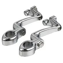 TCMT Chrome 1.25 “32mm Motor Guarda Pé Pegs Suportes Para Harley Honda Suzuki Kawasaki Da Motocicleta Softail Fat Bob