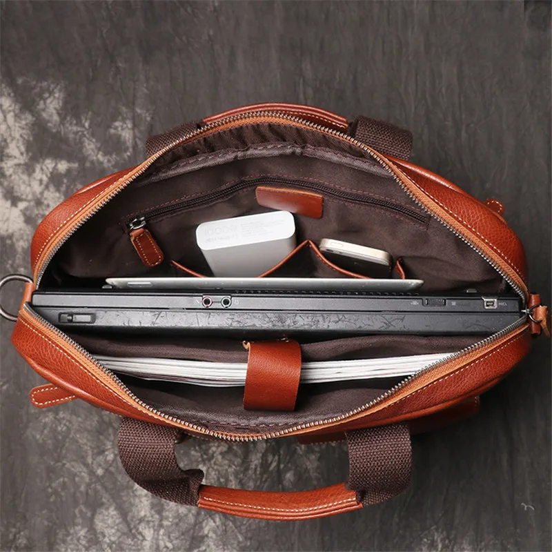 Nesitu Highend коричневый черный кофе из натуральной кожи Офисные Мужские портфели 14 ''сумка для ноутбука Деловые сумки мессенджер M1060