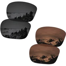 SmartVLT 2 пары поляризационные солнцезащитные очки для женщин Замена оптические стёкла Oakley Щепка F маскирующий черный и янтарный коричневый