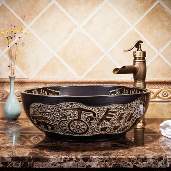 

Jingdezhen ceramic art countertop wash basin bowl for bathroom