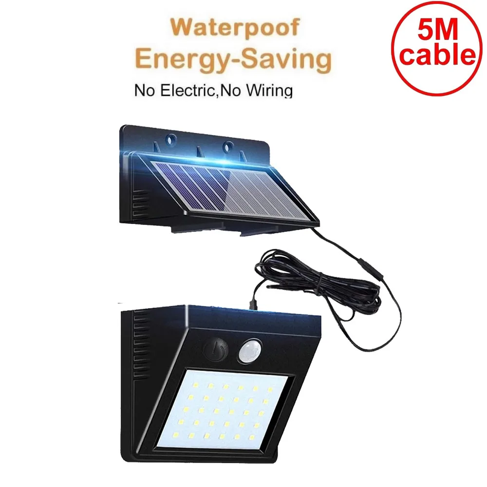 

30 leds solar light split panel bulb strips led lamp constant light 4 hours for wall patio lantern security emergency deck fence