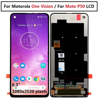 

Original For Motorola Moto One Vision LCD Display Touch Screen Digiziter Assembly For Moto One Action lcd XT2013-1 XT1970