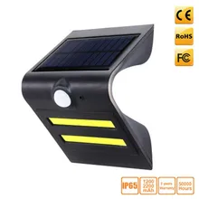 Solar COB LED Motion Sensor Light Outdoor Garden Path Street Wall Lamp Waterproof