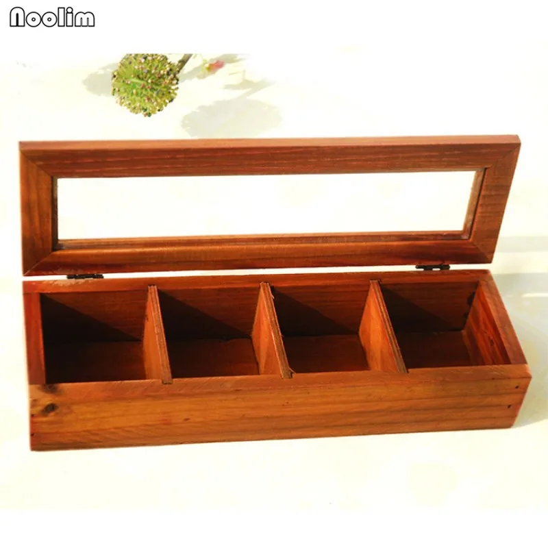 NOOLIM деревянная ретро коробка для хранения Boexs офисная настольная коробка для хранения квадратный косметический шкаф для хранения ювелирных изделий Деревянный контейнер