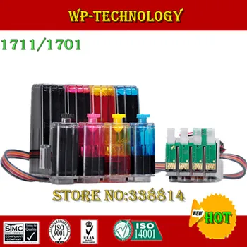 

[Full Dye ink] CISS suit for Epson T1711 - T1714,T1701 - T1704 , suit for Epson xp-103,33,203,207,303,306,403.406,with ARC chip