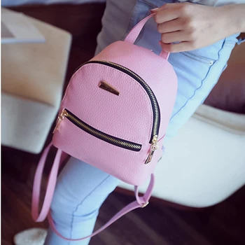 

50PCS/LOT Women Leather Backpack children backpack mini backpack women cute back pack backpacks for teenage girls small bag B029