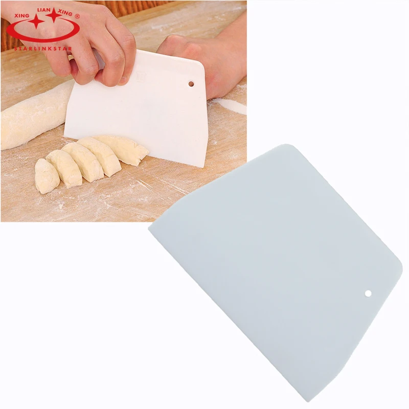 

1PC Kitchen Cutter Cake Spatulas Cake Pastry Spatulas Butter Scraper Trapezoidal Scraper Cake Tools Plastic Dough Scraper