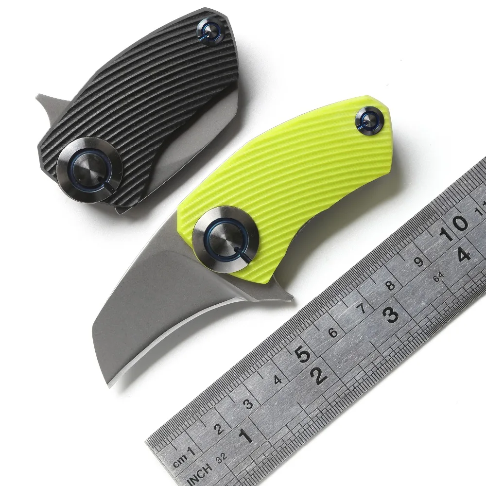 Тактический складной нож DICORIA Parrot SiDis Flipper клинок 9Cr18MoV рукоятка из титана G10