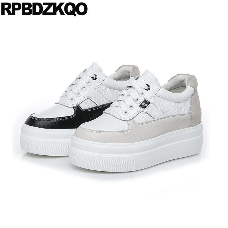 

trainers elevator large size creepers spring autumn 10 muffin platform white women thick sole sneakers wide fit shoes ladies