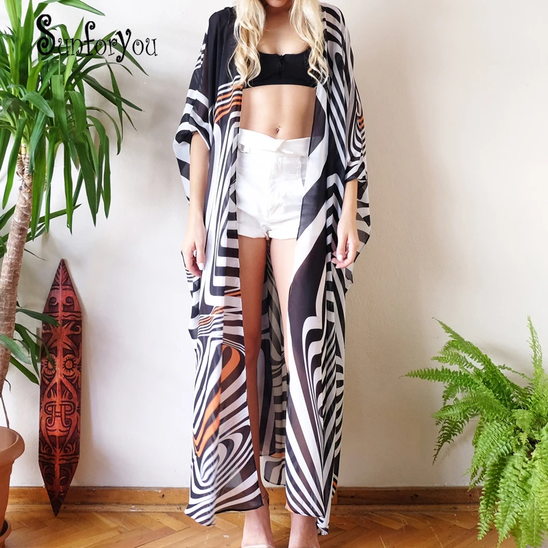 

Chiffon Beach Cover up Bathing suit for Women Pareo Beach Plus size Swim Cover up Saida De Praia Robe Plage Kaftan Beach Dress