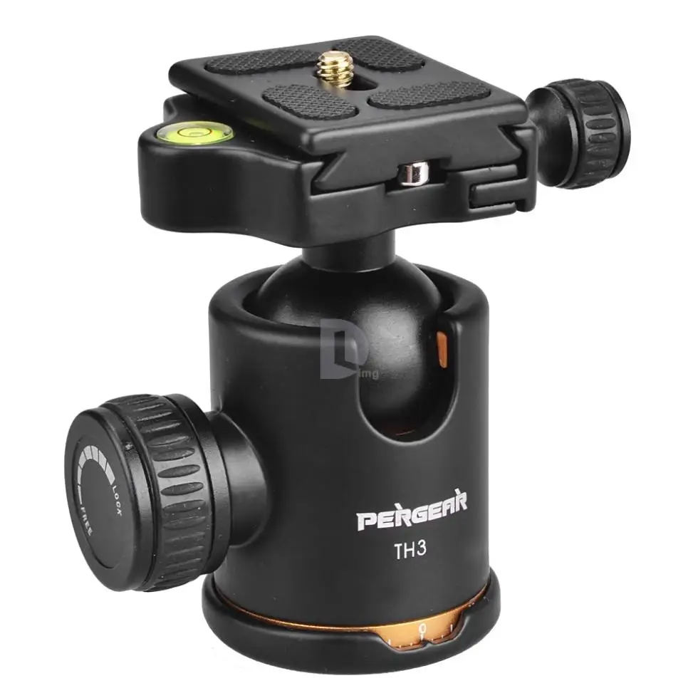 

New Camera Tripod Tripe Ball Head Ballhead + Quick Release Plate 3/8" 1/4" Screw P0014085 Free Shipping