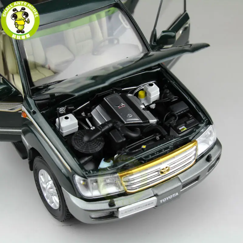 1/18 Land Cruiser LC100 литая под давлением модель автомобиля SUV Игрушки для мальчиков девочек Подарки Зеленый