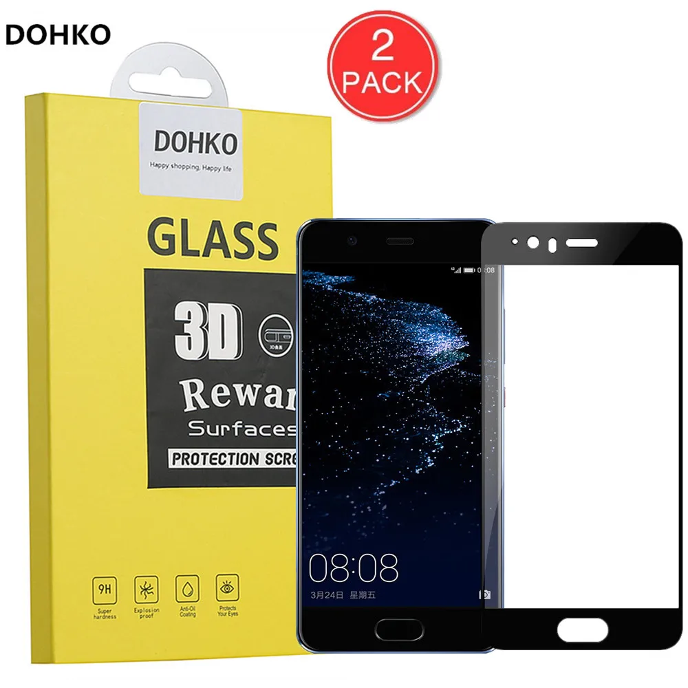 

2pcs DOHKO Screen Protector For Huawei P10/P10 PLUS Tempered Glass For HUAWEI P10 LITE Screen Protector Glass Flim Full Cover