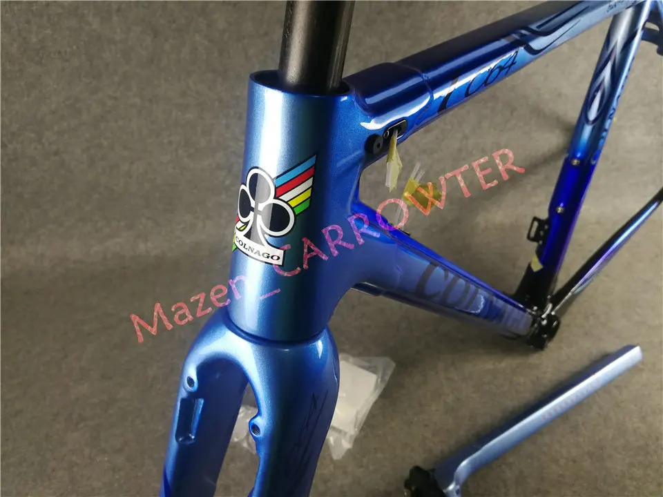 Perfect Blue-Black T1100 UD Glossy Colnago C64 carbon road frame bicycle Frameset with 48/50/52/54/56cm 6 colors for selection 1 Perfect Blue-Black T1100 UD Glossy Colnago C64 carbon road frame bicycle Frameset with 48/50/52/54/56cm 6 colors for selection 1
