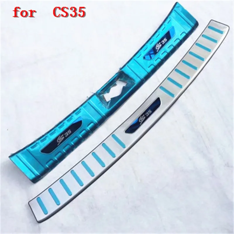 

Stainless Steel car Internal External Rear Bumper Protector Sill Trunk Tread Plate Trim for Changan CS35 2017 Car styling