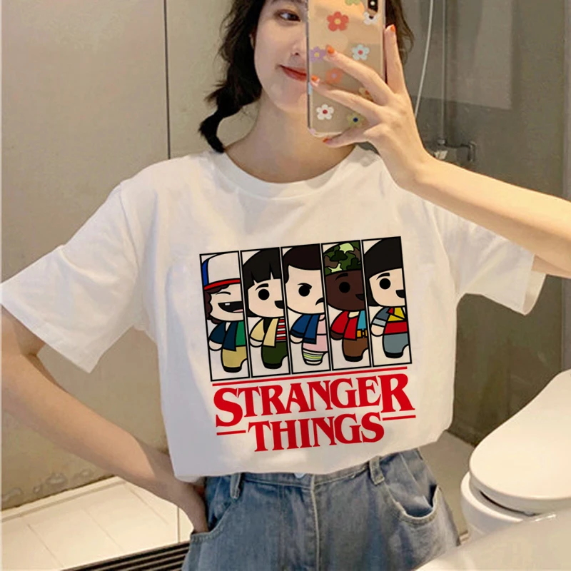 

Stranger Things 3 Harajuku T Shirt Women Ullzang Upside Down T-shirt Eleven 90s Graphic Tshirt Friends Don't Lie Top Tees Female