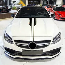 Автомобильный Стайлинг капот хвост наклейка s Спорт Гонки полоски виниловая наклейка украшение для автоматического кузова наклейка для Mercedes Benz внешний модифицированный