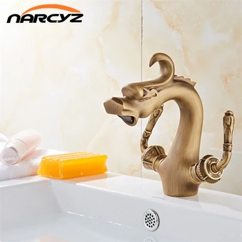 

Free Shipping European-style Classic Retro Home European Full Brass 2 Handle Faucet Basin Mixer Hot & Cold Bathroom Faucet XT932