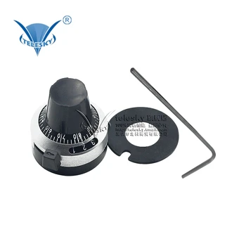 

3590s dial potentiometer knob precision calibration knob More than 6.35mm ring potentiometer knob