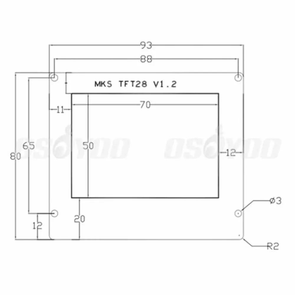 2.8 MKS TFT28 ЖК дисплей Дисплей 12 В 3D принтеры Сенсорный экран Управление доска
