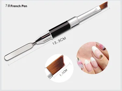 1 шт Nail Art кисть Pen УФ-гель для ногтей градиент фототерапии ручка с двойной головкой расширение инструменты для дизайна маникюра - Цвет: 07