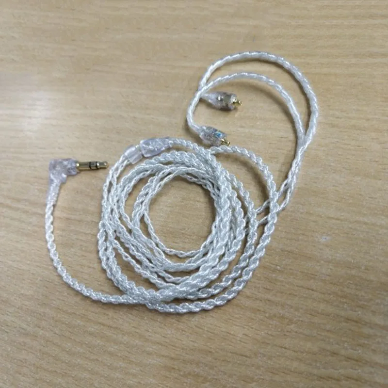1,2 м Trasparente Lamina D'Argento Filo Mmcx Connettore