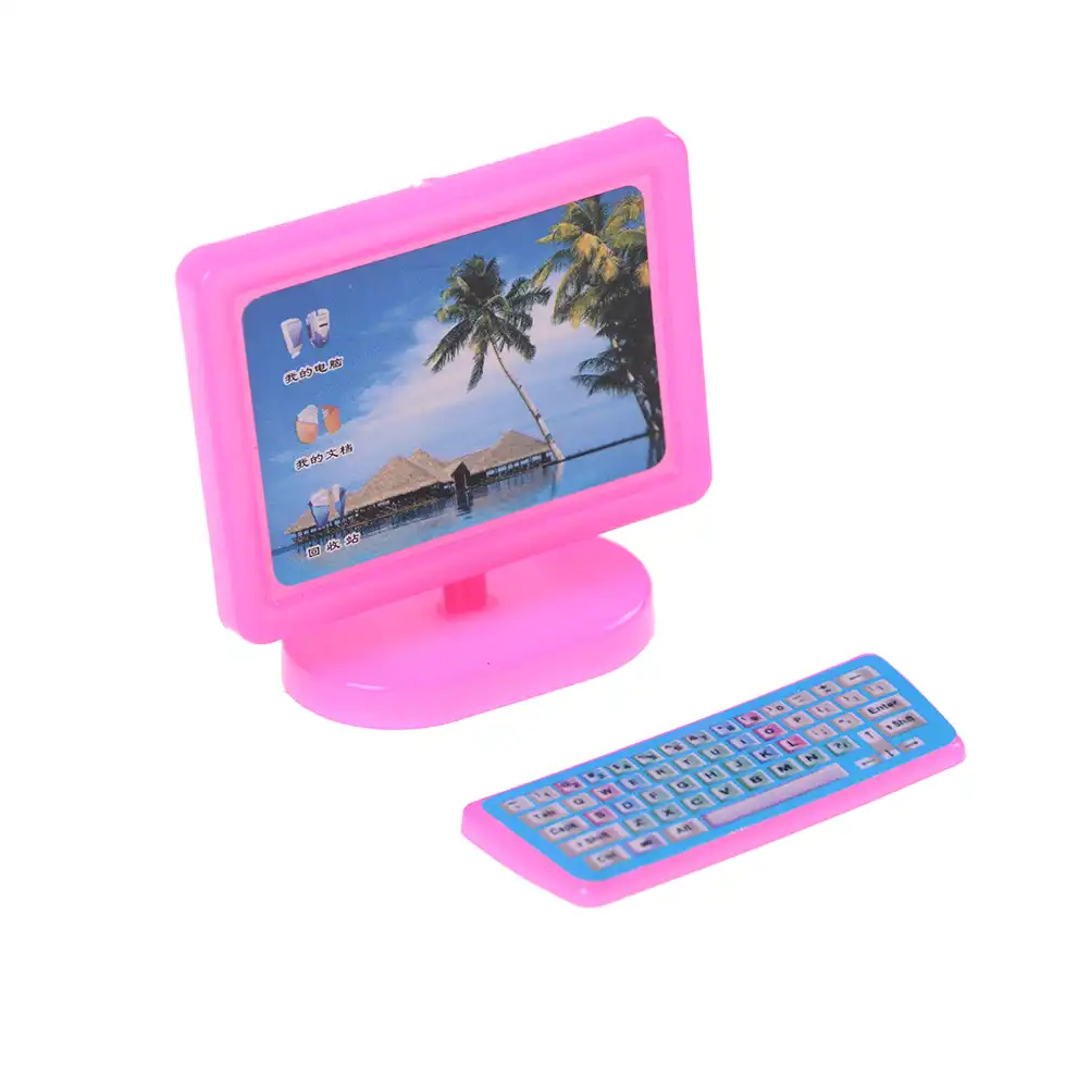 pink toy computer
