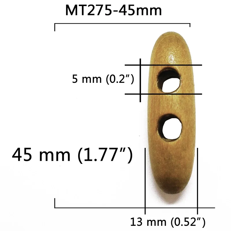 5 шт 50 шт 100 шт из натурального дерева рога большие деревянные пуговицы для шитья поделки своими руками и Скрапбукинг для одежды пальто ручной работы овальные пуговицы - Цвет: MT275-45mm
