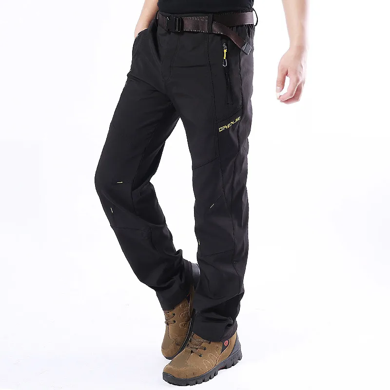 New 2015 Brand Winter Thick Men Softshell Hiking Pants Outdoor Sports