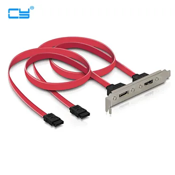 

2 Ports SATA II internal to eSATA II external PCI Bracket SATA extension Cable 2PCS/lot