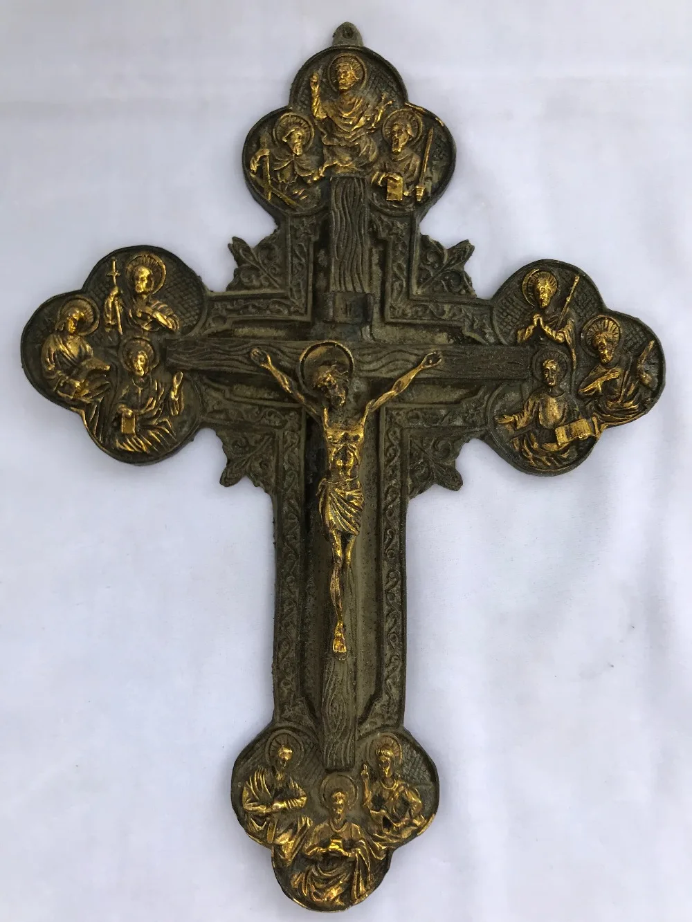 Christian Jesus Cross Copper Antique Religiousin Figurines