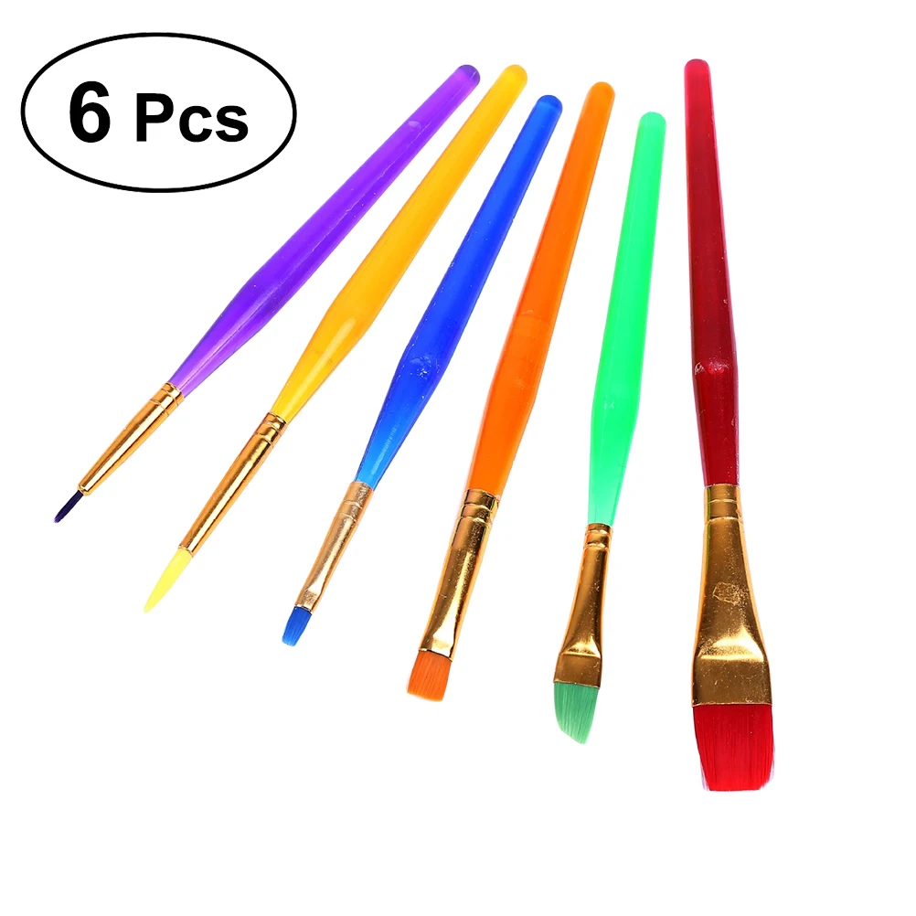 Buy 6 Pcs Assorted Sizes Children's Paint Brushes