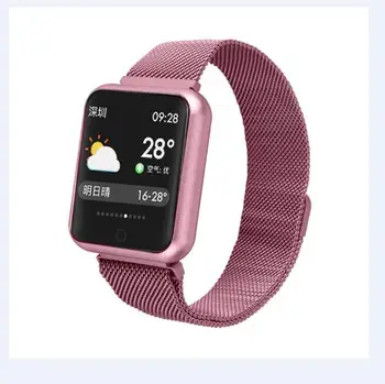 

P68 Smart Watch Blood Pressure Blood Oxygen Heart Rate Monitor Sports Tracker Smartwatch IP68 Connect For IOS Android