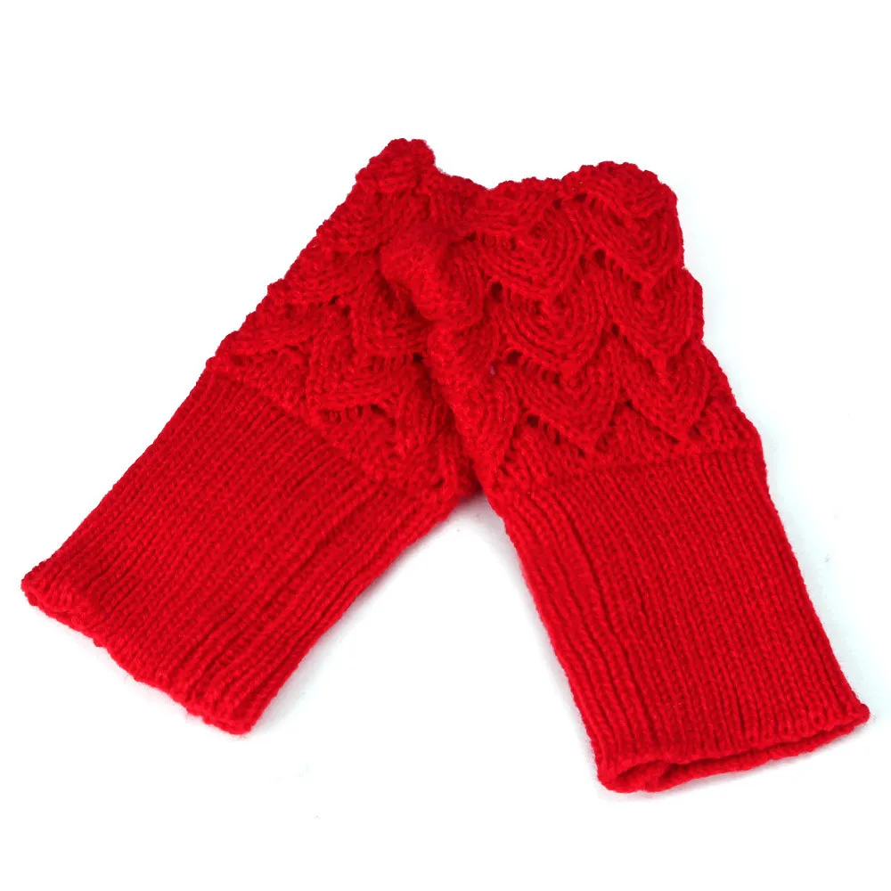 Women's Warm Winter Brief Paragraph Knitting Half Fingerless Gloves guantes mujer Solid color Christmas gloves#P