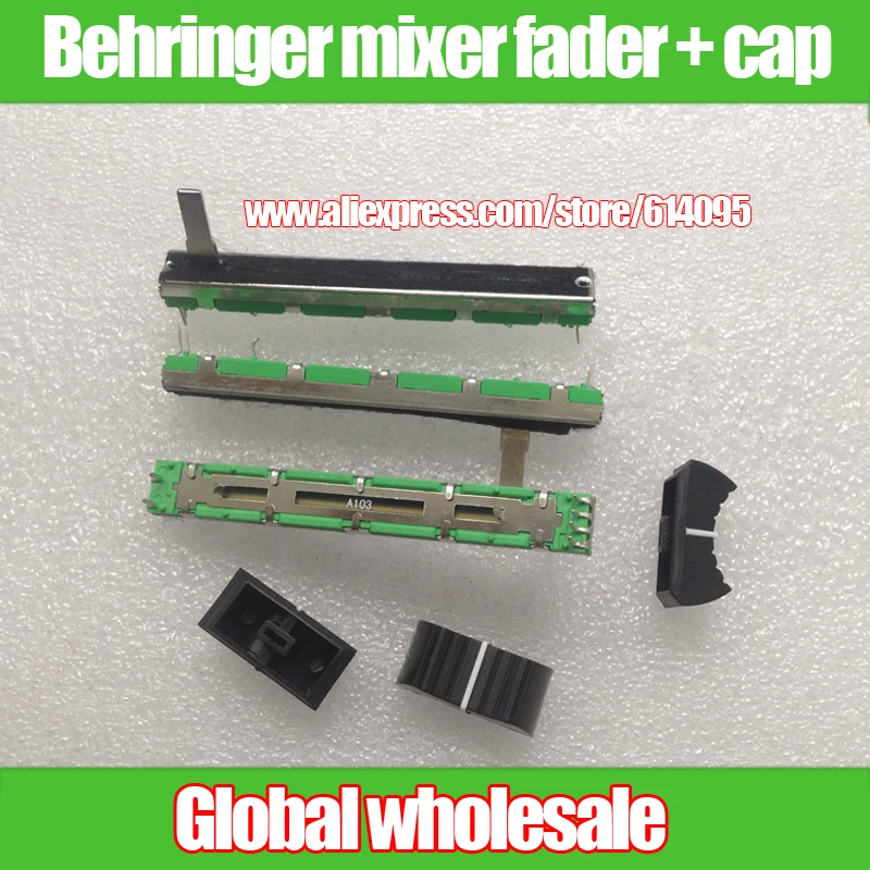 

10pcs 2-channel double A10K Original Behringer Soundcraft mixer fader 7.5 CM 7.5CM 75MM A10KX2 Potentiometer A103 6pin 10KA