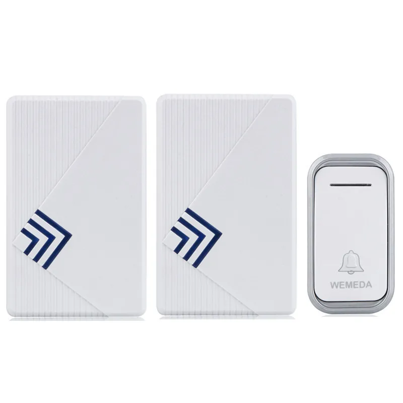 

CACAZI Wireless Doorbell Waterproof DC 180m remote control Door Bell Range 36 ringtones 1 transmitter+2 receivers