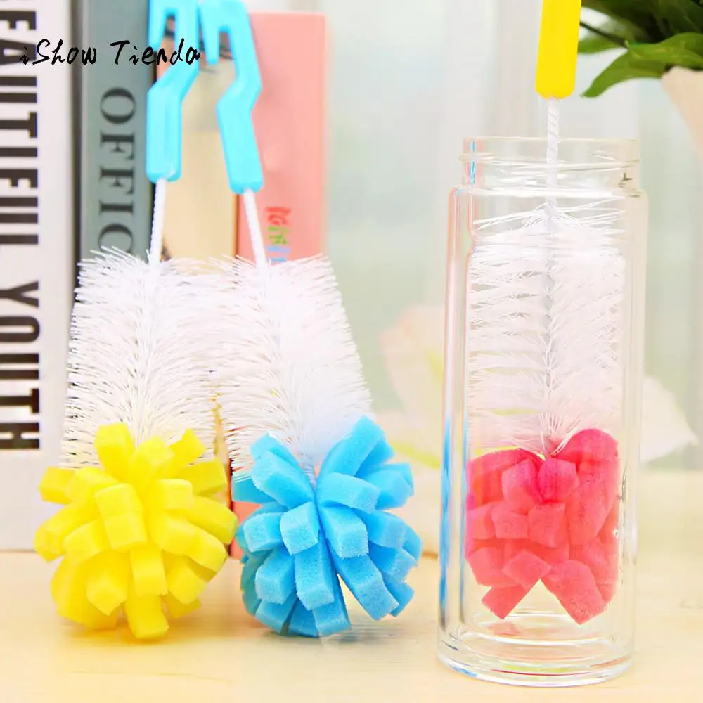 

Wineglass Bottle Coffe Tea Glass Cup Brush Wineglass Mug Sponge Teapot Washing Scrubber Cleaner Kitchen Cleaning Tool
