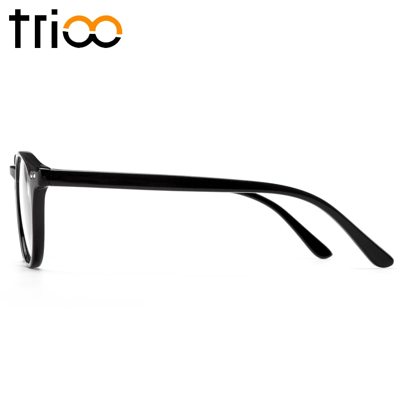 Винтажные оптические очки TRIOO компьютерные по рецепту черная оправа прозрачные