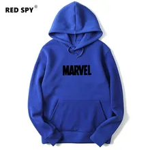 купить! Бренд Толстовки Мужчин Высокого Качества MARVEL Letter Printing Мода Мужские Толстовки Мужчин и Женщ