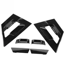 6 шт. карбоновая Автомобильная задняя рамка дверной ручки Накладка подходит для Toyota CHR